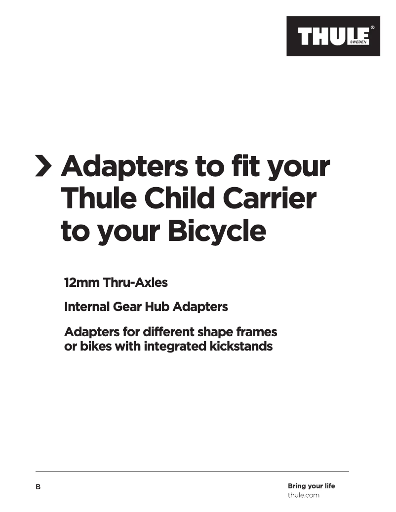 Page 1 of the manual User Manual Thule 20100765
