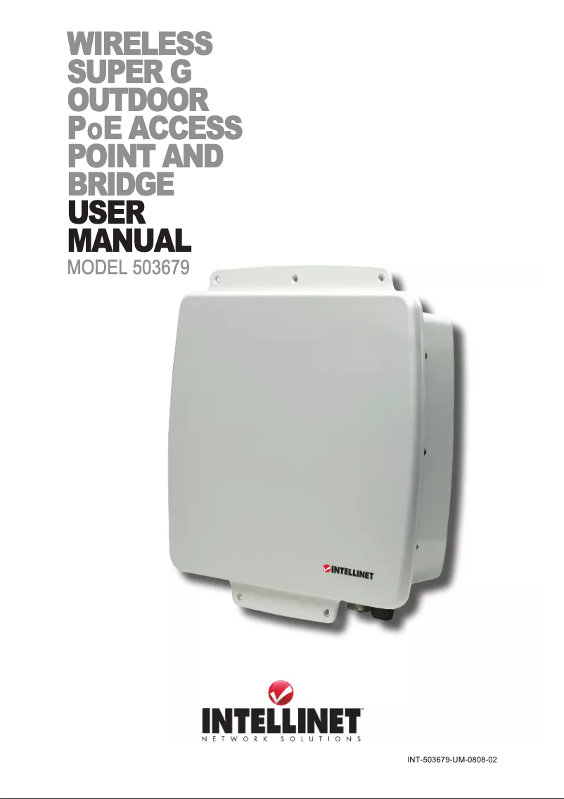 Page 1 of the manual User Manual Intellinet Wireless Super G 503679