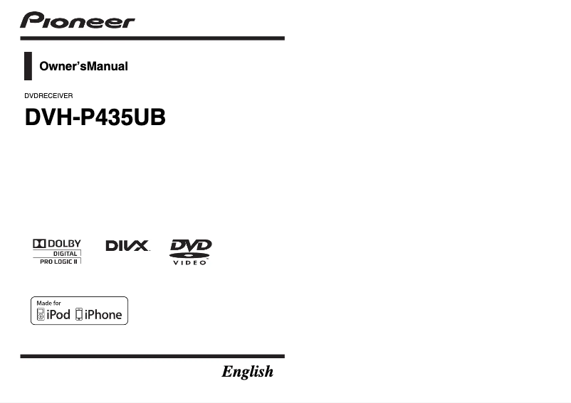 First page image of the manual for DVH-P435UB