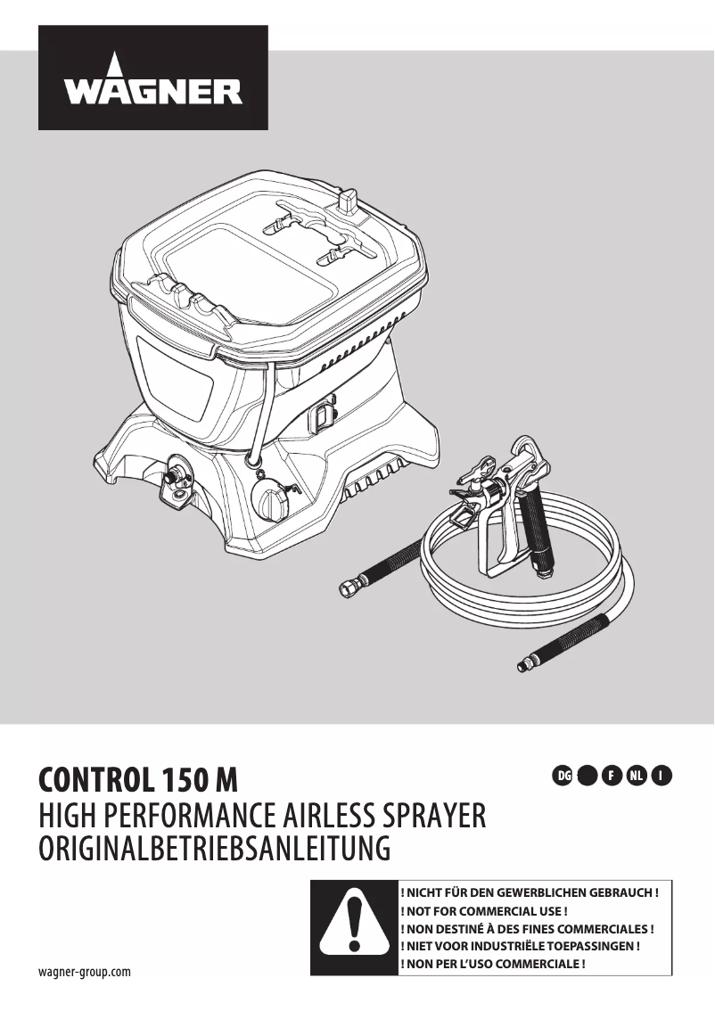 Page 1 of the manual User Manual Wagner Control 150 M