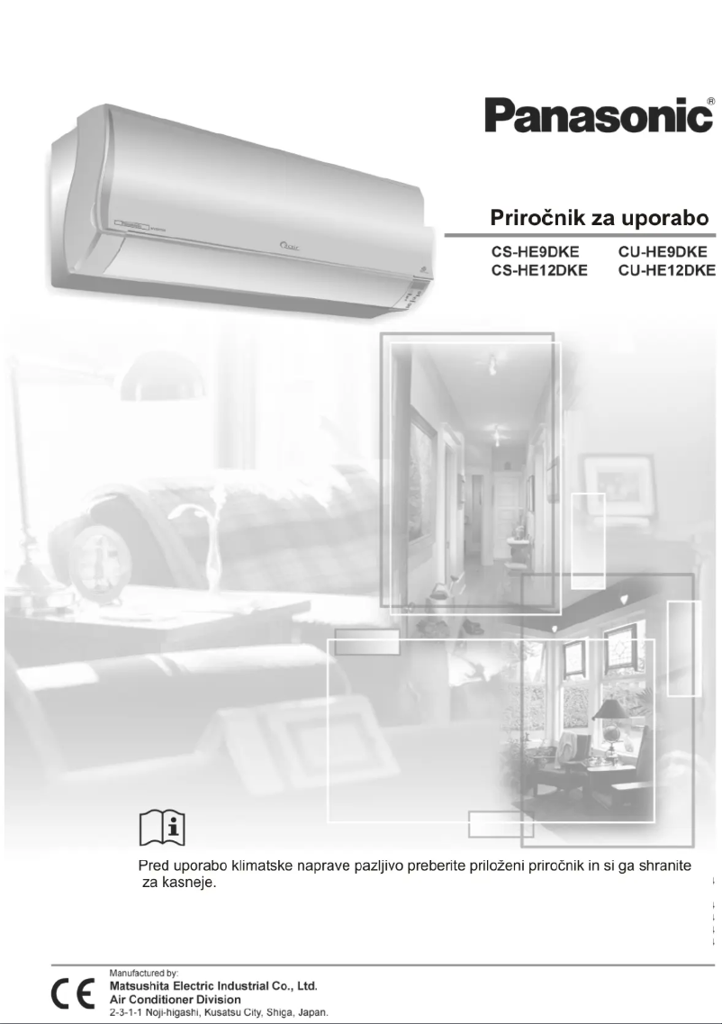 Page 1 of the manual User Manual Panasonic CU-HE9DKE
