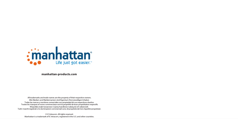 Page 1 of the manual User Manual Manhattan Color Accents 178273