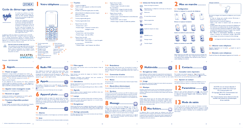 First page image of the manual for One Touch 2036X