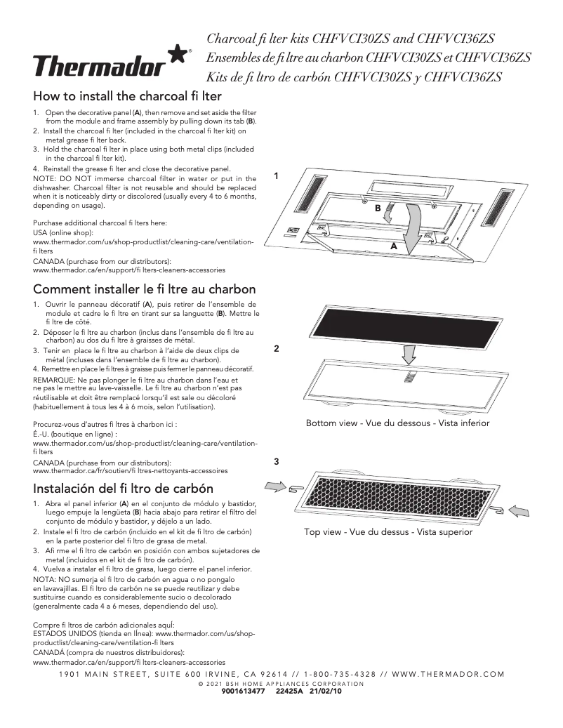 First page image of the manual for CHFVCI30ZS