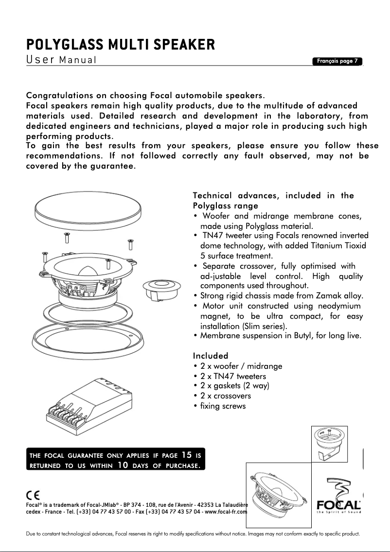 First page image of the manual for Polyglass 130 VB
