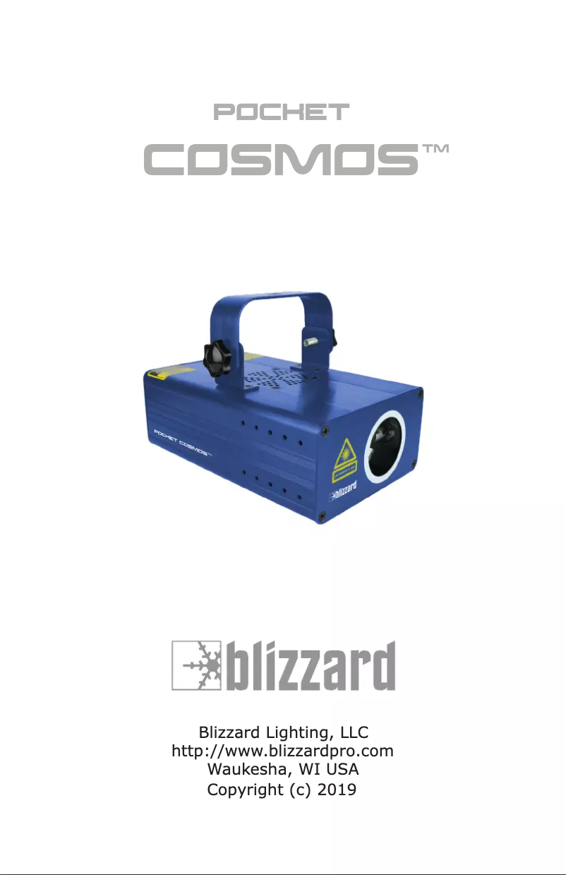 First page image of the manual for Pocket Cosmos