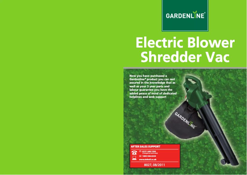 First page image of the manual for GLBV 2501