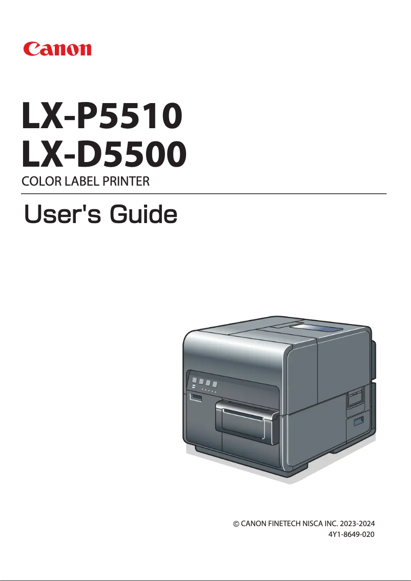 First page image of the manual for LX-P5510