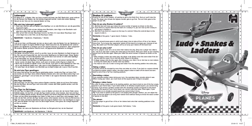 First page image of the manual for Disney Planes 2 in 1 Mens Erger Je Niet Ganzenbord