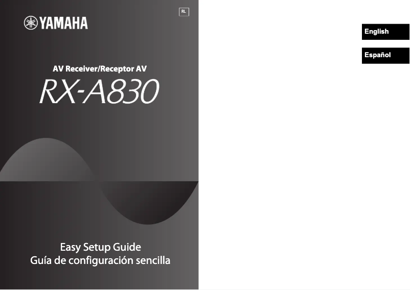 First page image of the manual for RX-A830
