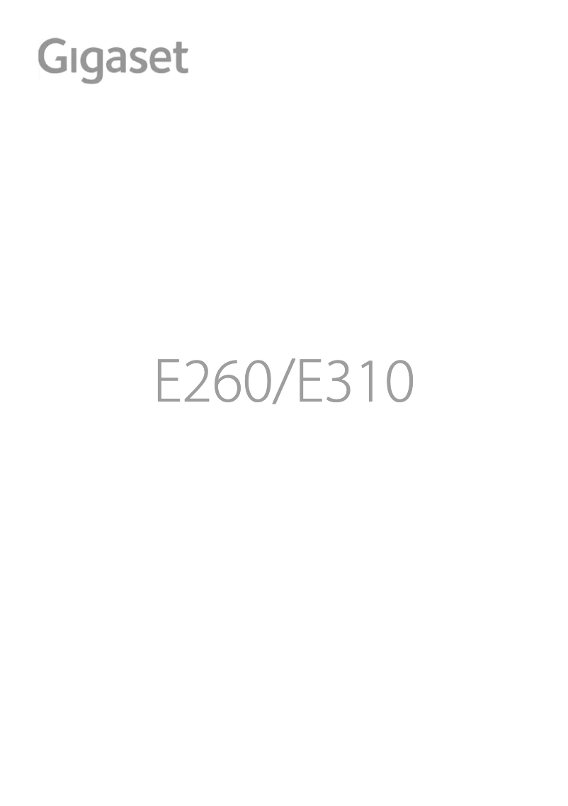 First page image of the manual for E260