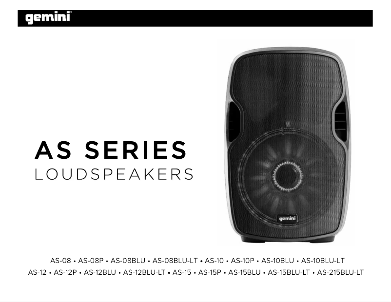 Page 1 of the manual User Manual Gemini AS-10BLU-LT