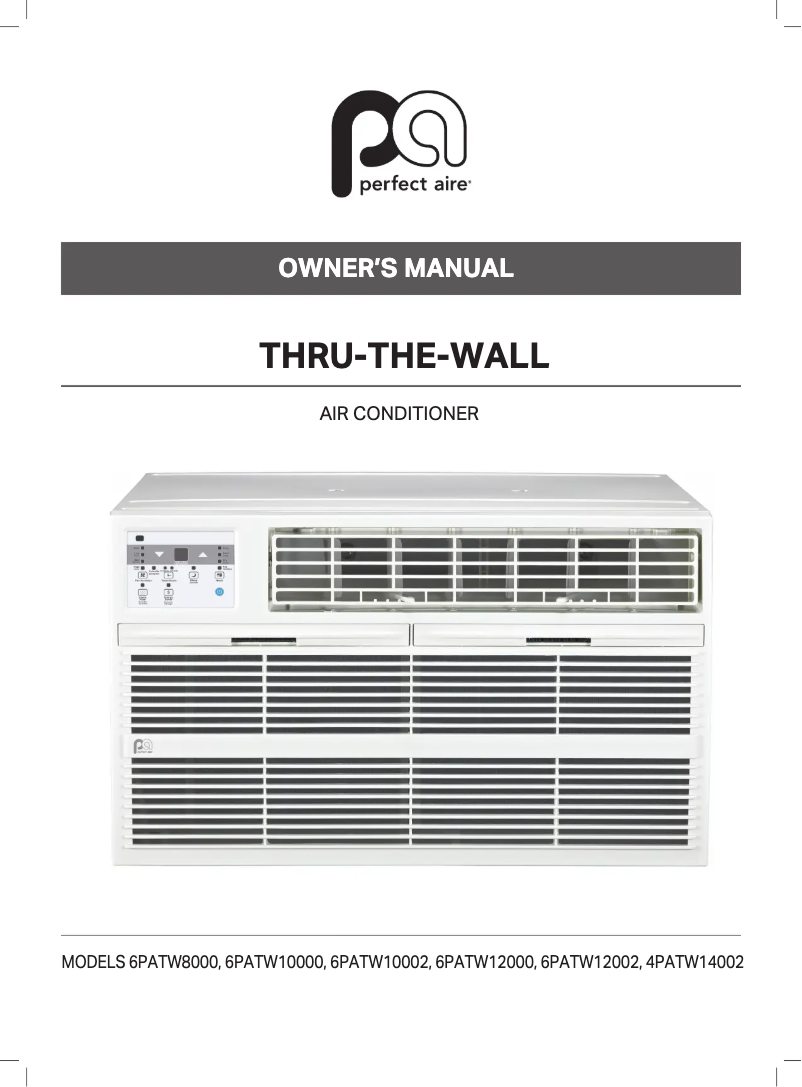 First page image of the manual for 4PATW14002