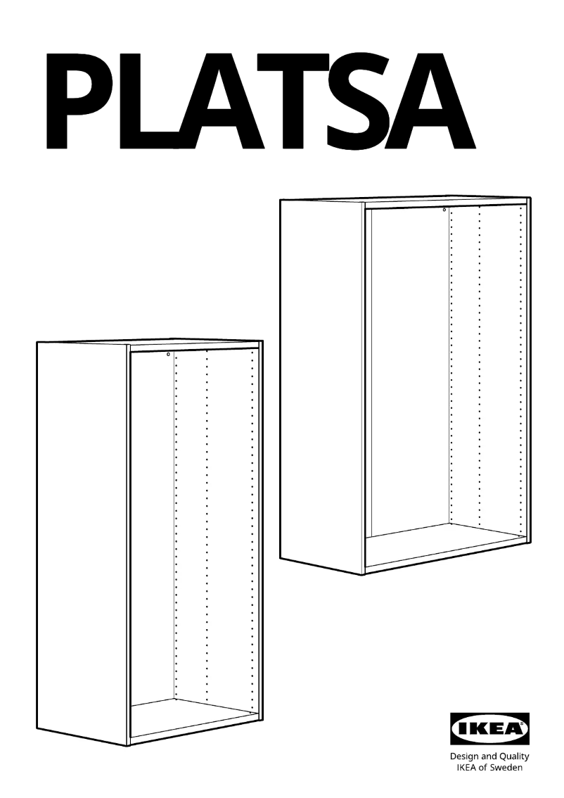 First page image of the manual for PLATSA 003.309.44