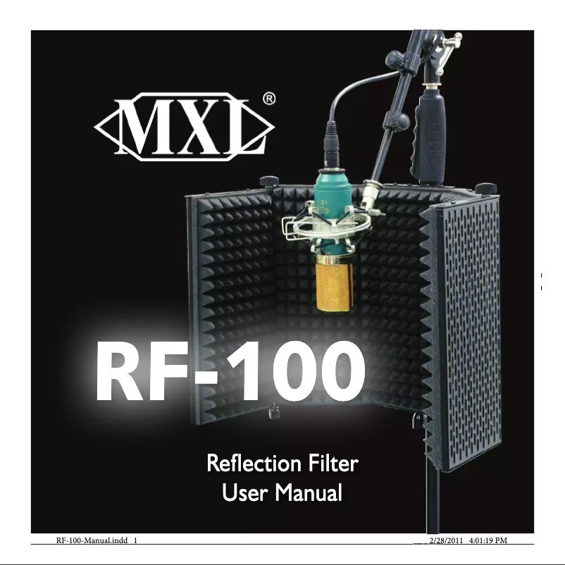 First page image of the manual for RF-100