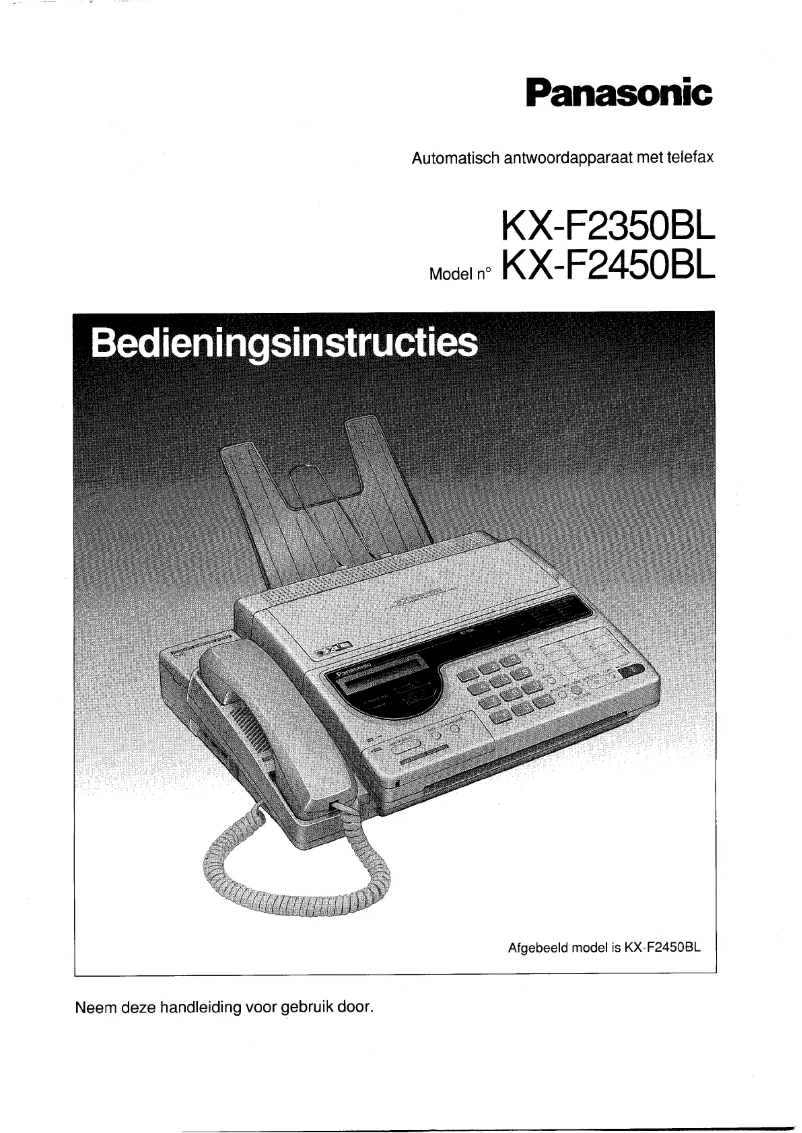 Page 1 of the manual User Manual Panasonic KX-F2350BL