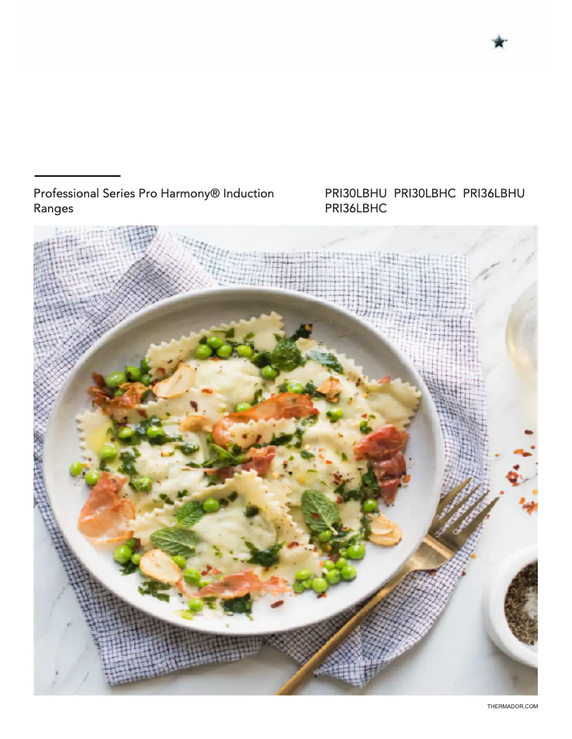 First page image of the manual for PRI36LBHU