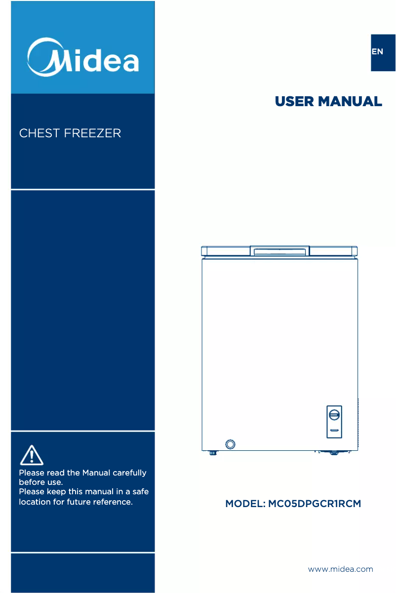 Page 1 of the manual User Manual Midea MC05DPGCR1RCM