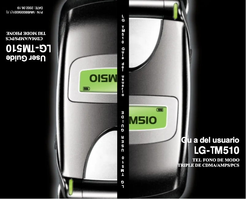 Page 1 of the manual User Manual LG TM510