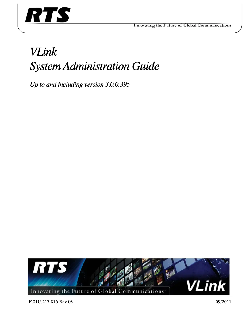 First page image of the manual for VLink Virtual Matrix