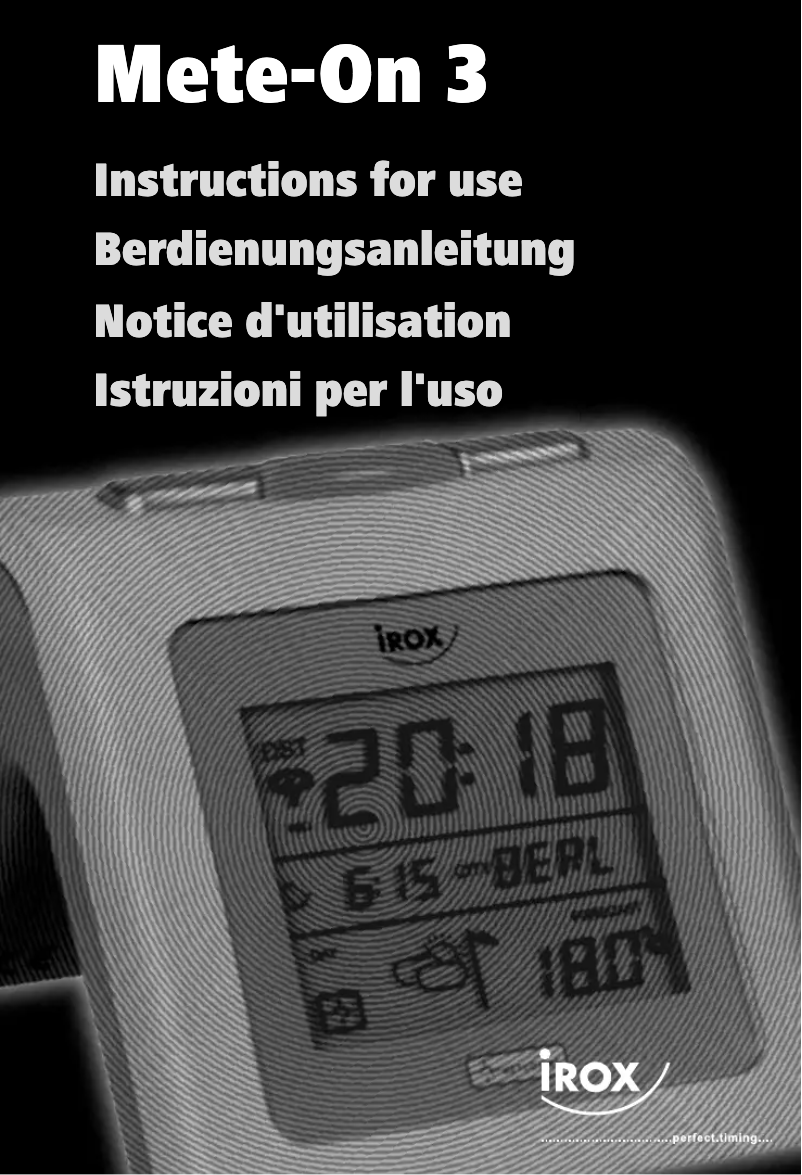 First page image of the manual for Mete-On 3