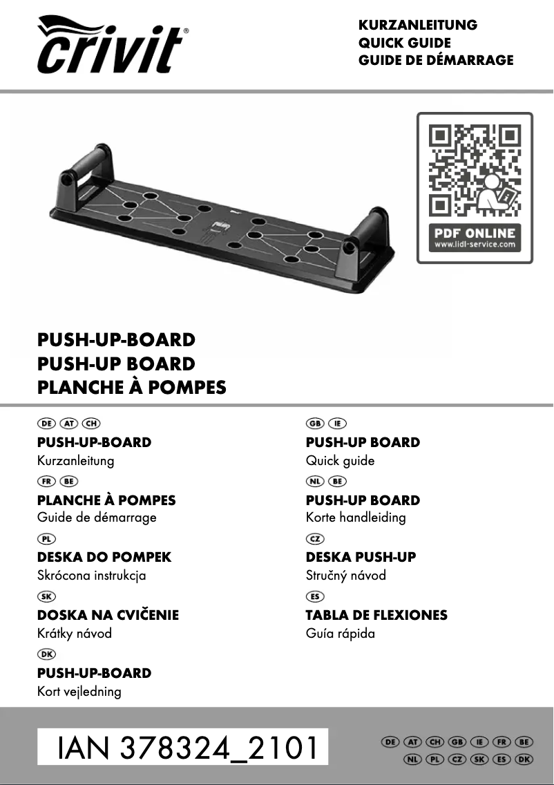 Page 1 of the manual User Manual Crivit IAN 378324