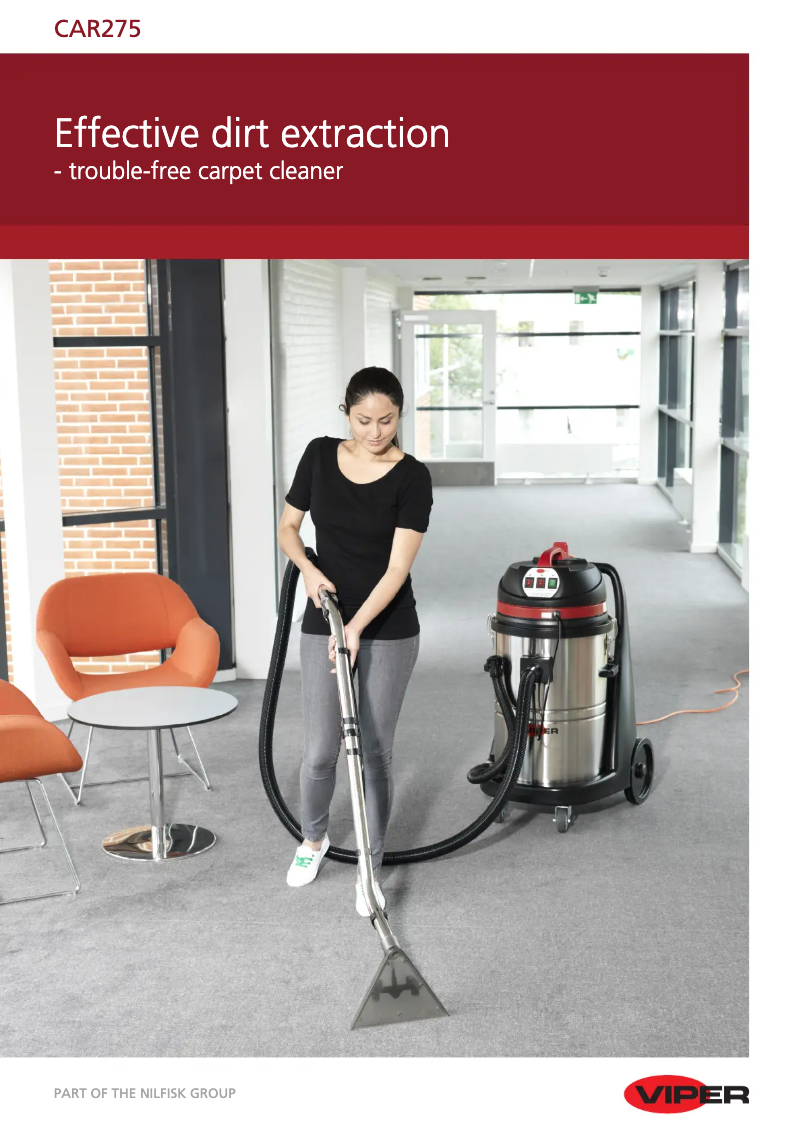 Page 1 of the manual Brochure Nilfisk Viper CAR275