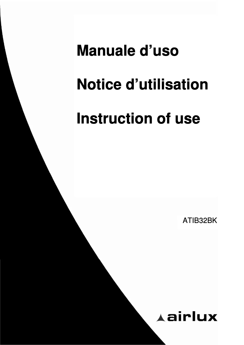 First page image of the manual for ATIB32BK