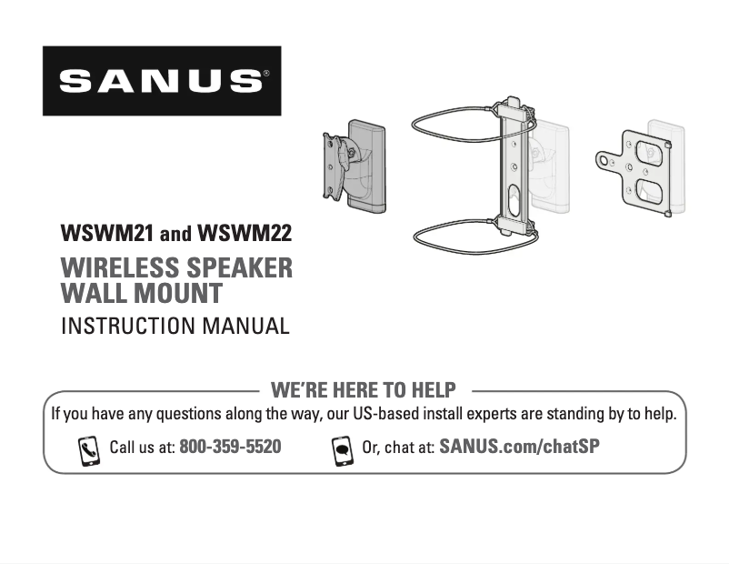 Page 1 of the manual Instruction Manual Sanus WSWM21