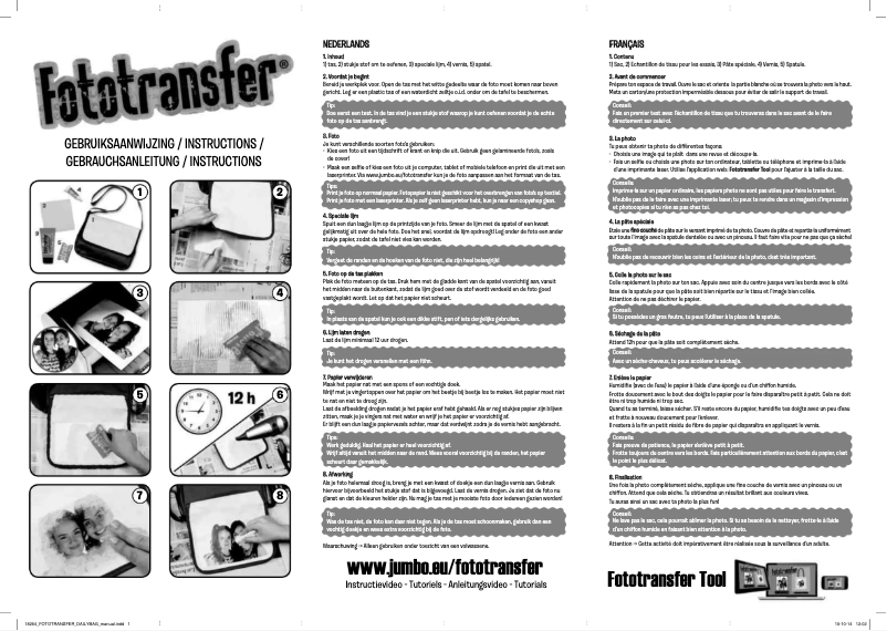 Page 1 of the manual User Manual Jumbo Fototransfer - Daily Bag