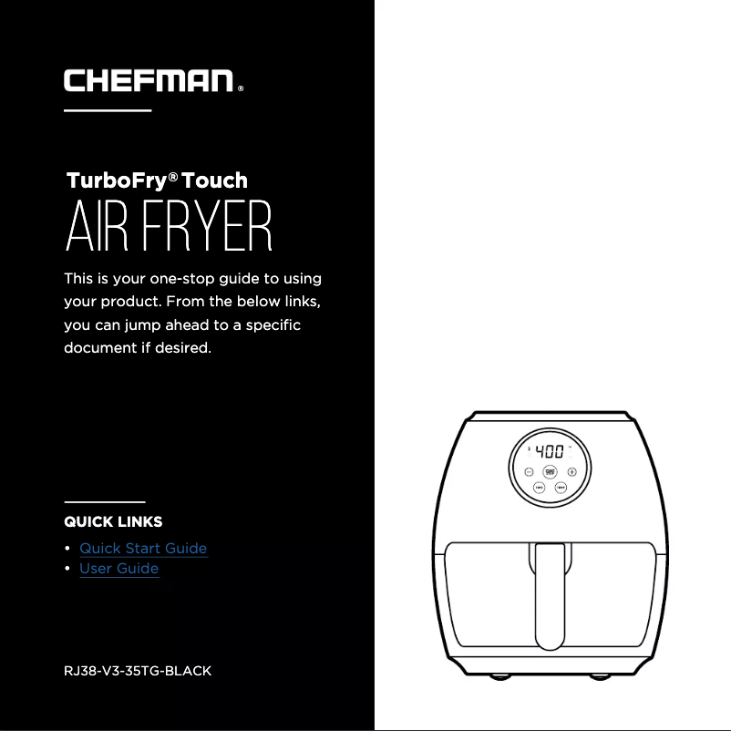 Page 1 of the manual User Manual Chefman TurboFry Touch RJ38-V3-35TG