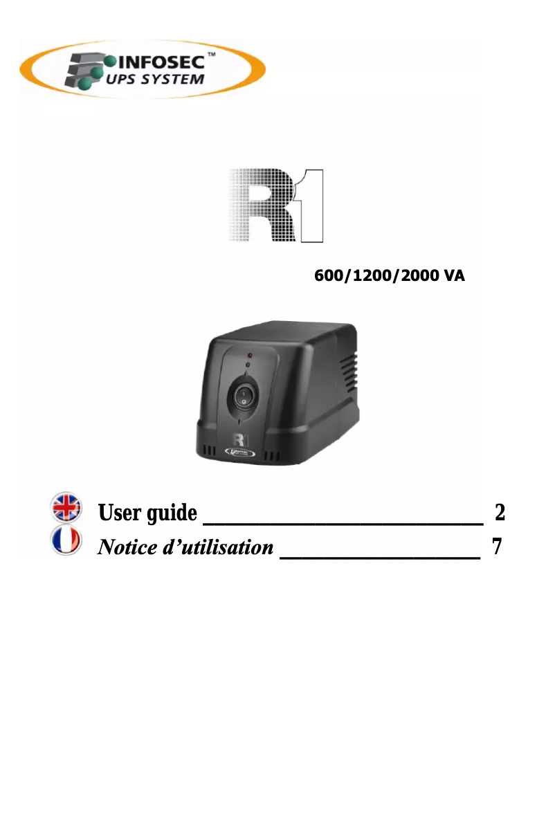 First page image of the manual for R1 2000