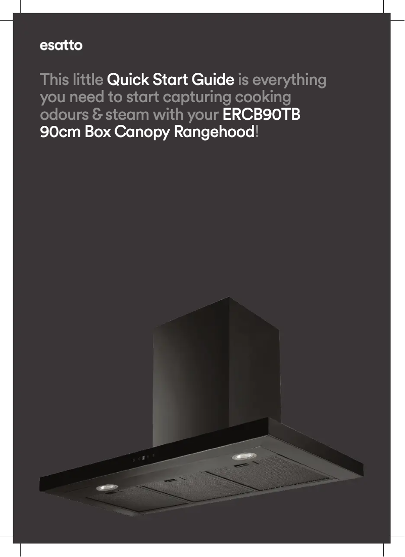 Page 1 of the manual Quick Start Guide Esatto ERCB90TB