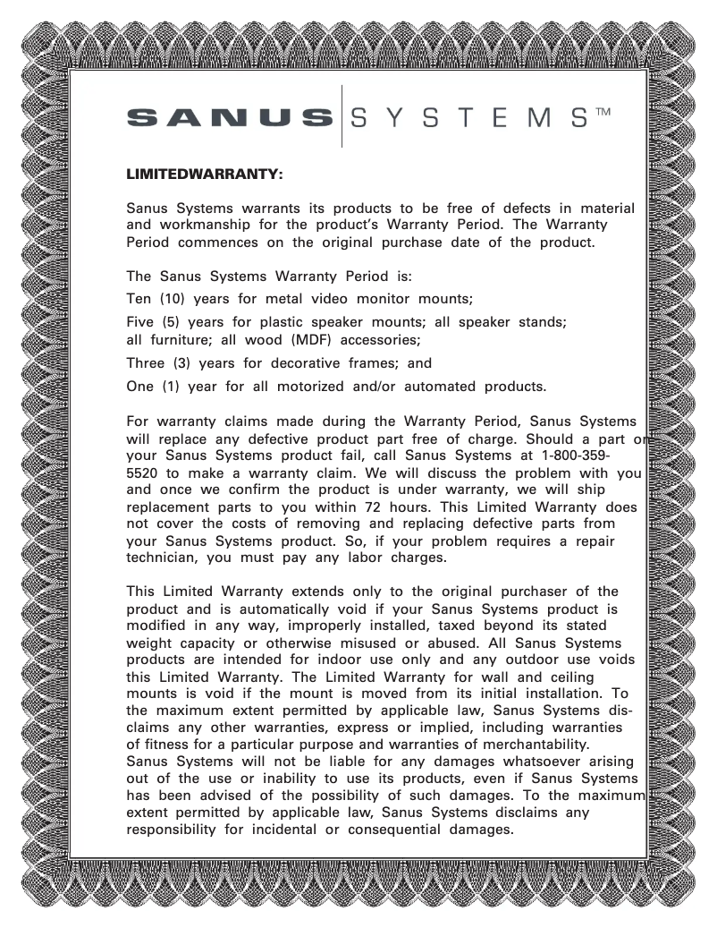 First page image of the manual for VisionMount MC1A