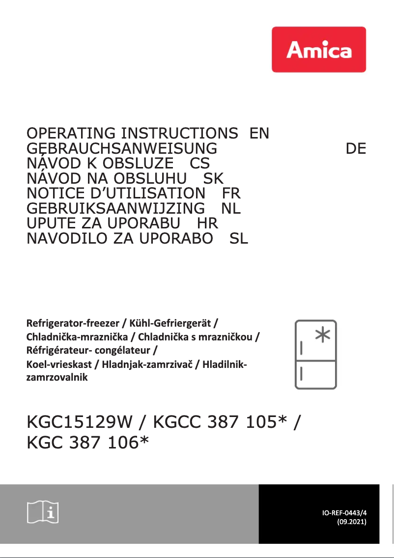 First page image of the manual for KGC 387 106 W