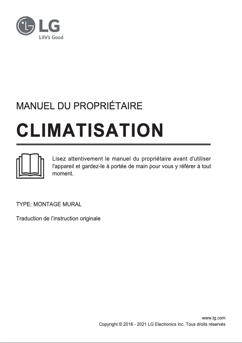 First page image of the manual for PM09SP