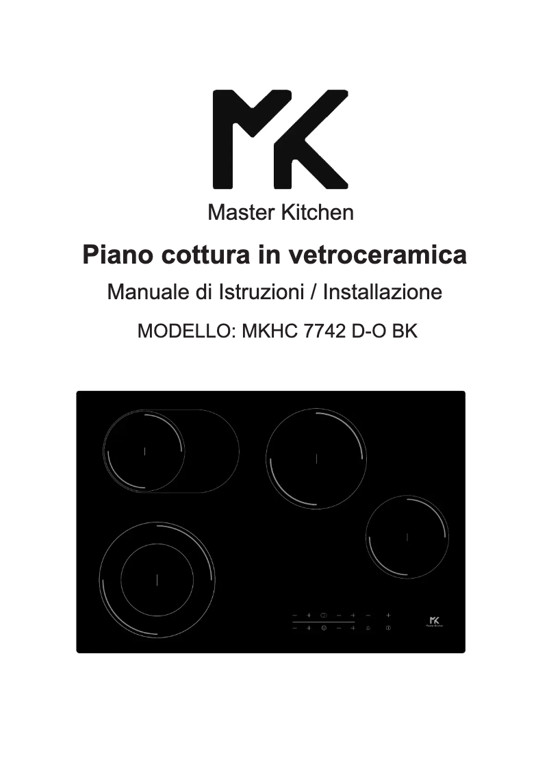 Page 1 of the manual User Manual Master Kitchen MKHC 7742 D-O BK