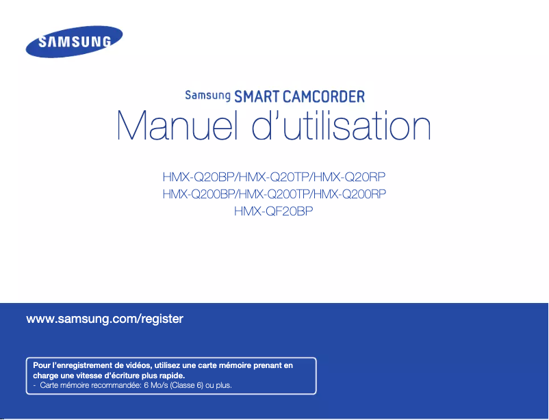 Page 1 of the manual User Manual Samsung HMX-QF20BP