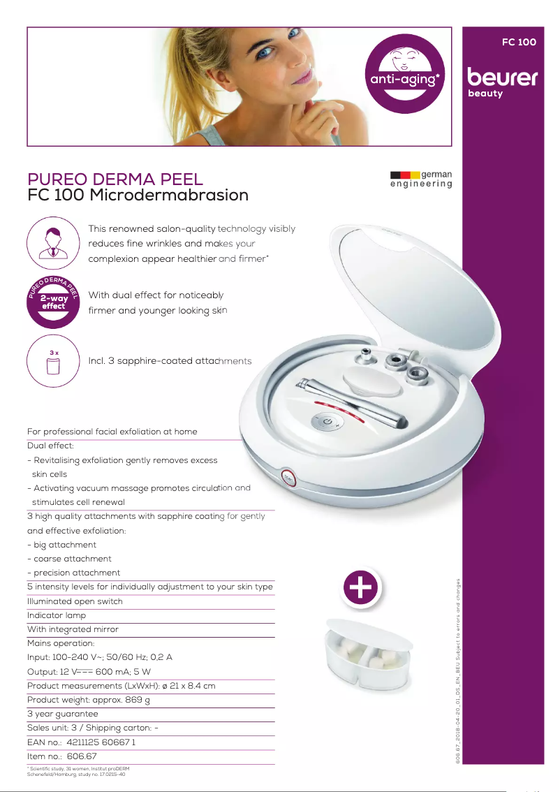 First page image of the manual for FC 100