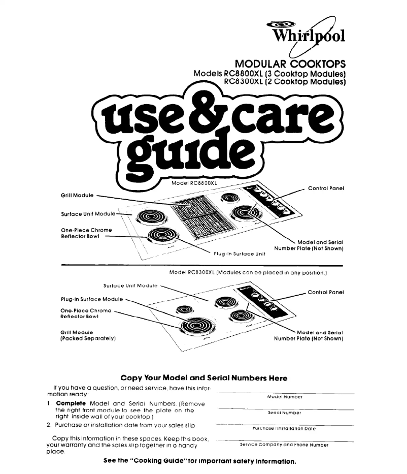 First page image of the manual for RC8800XLH