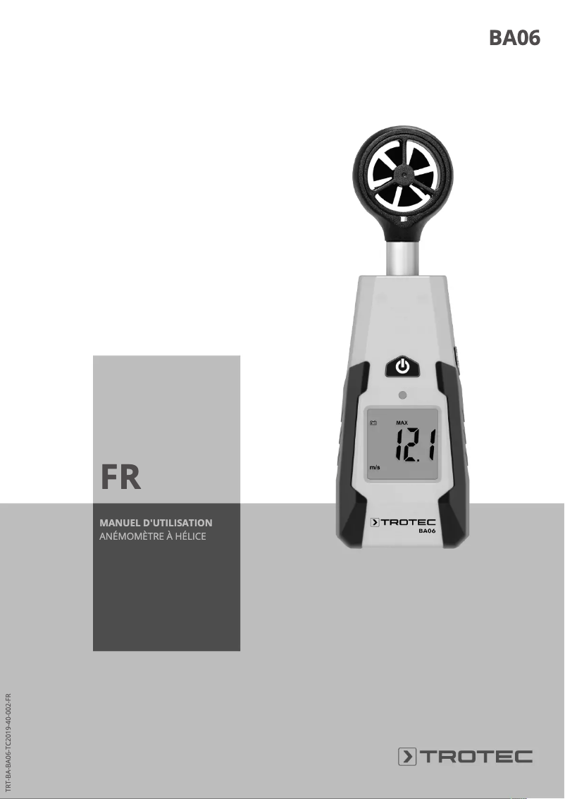 First page image of the manual for BA06