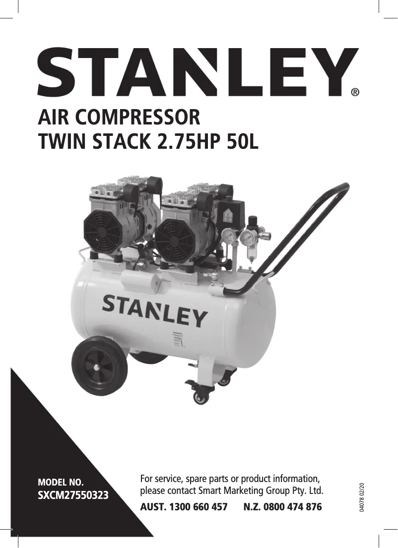 Page 1 of the manual User Manual Stanley SXCM27550323