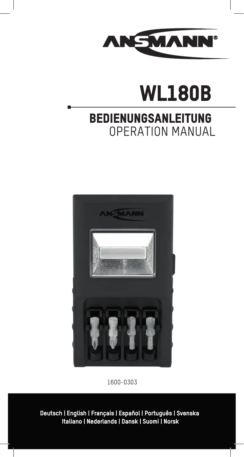 First page image of the manual for WL180B