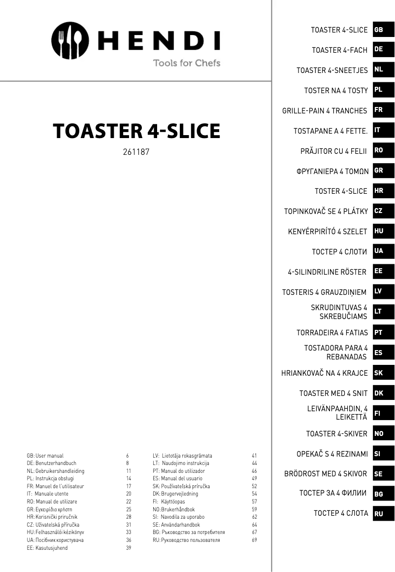 First page image of the manual for 261187