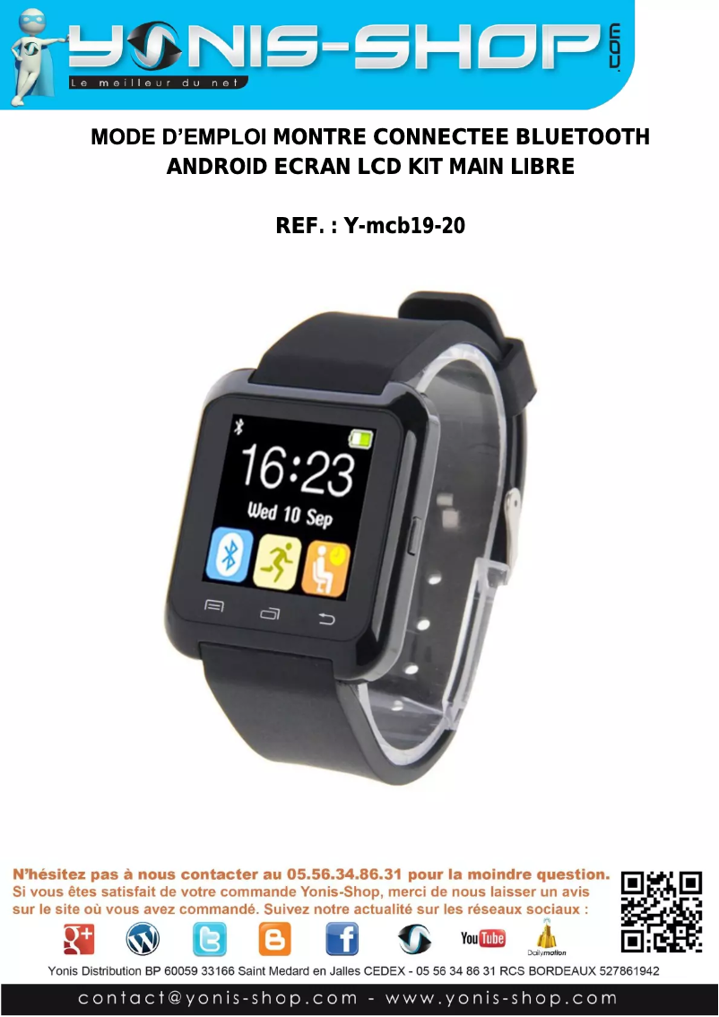 First page image of the manual for Y-MCB19