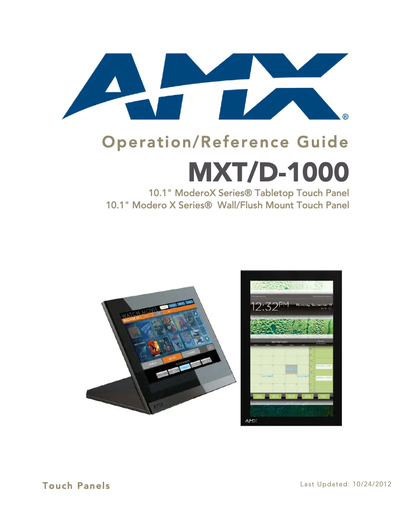 Page 1 of the manual Instruction Manual AMX MXD-1000-NC