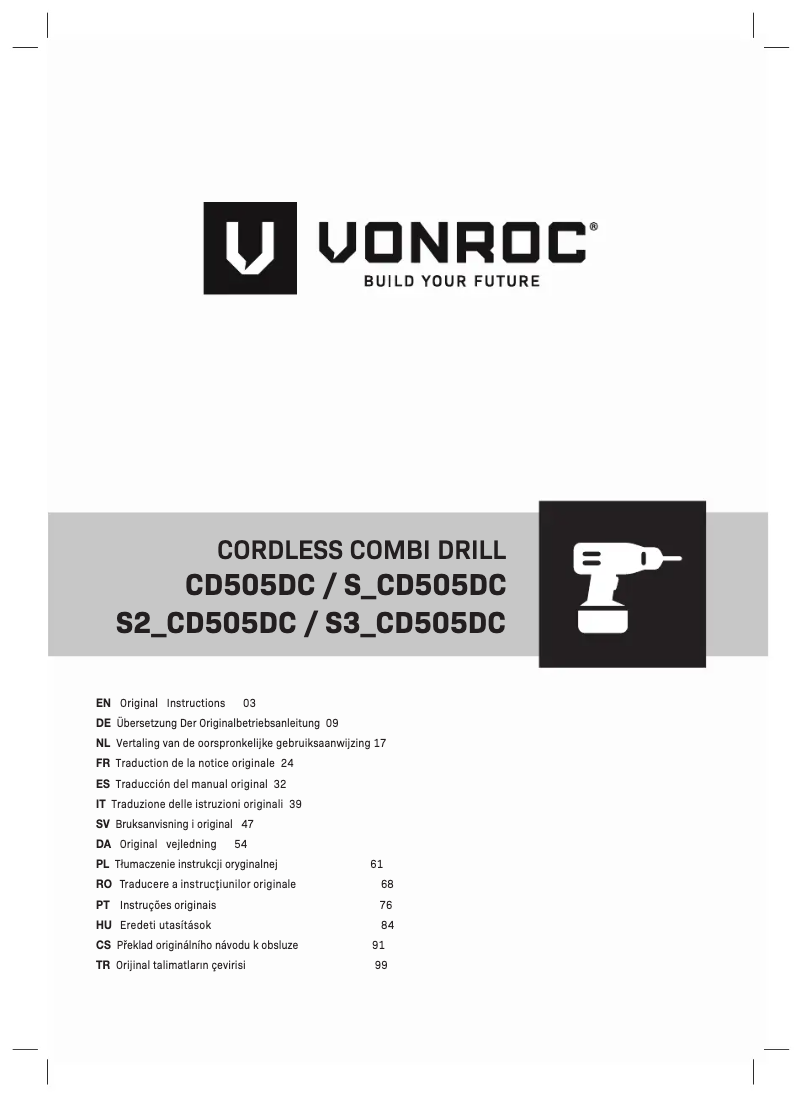 Page 1 of the manual User Manual Vonroc S_CD505DC