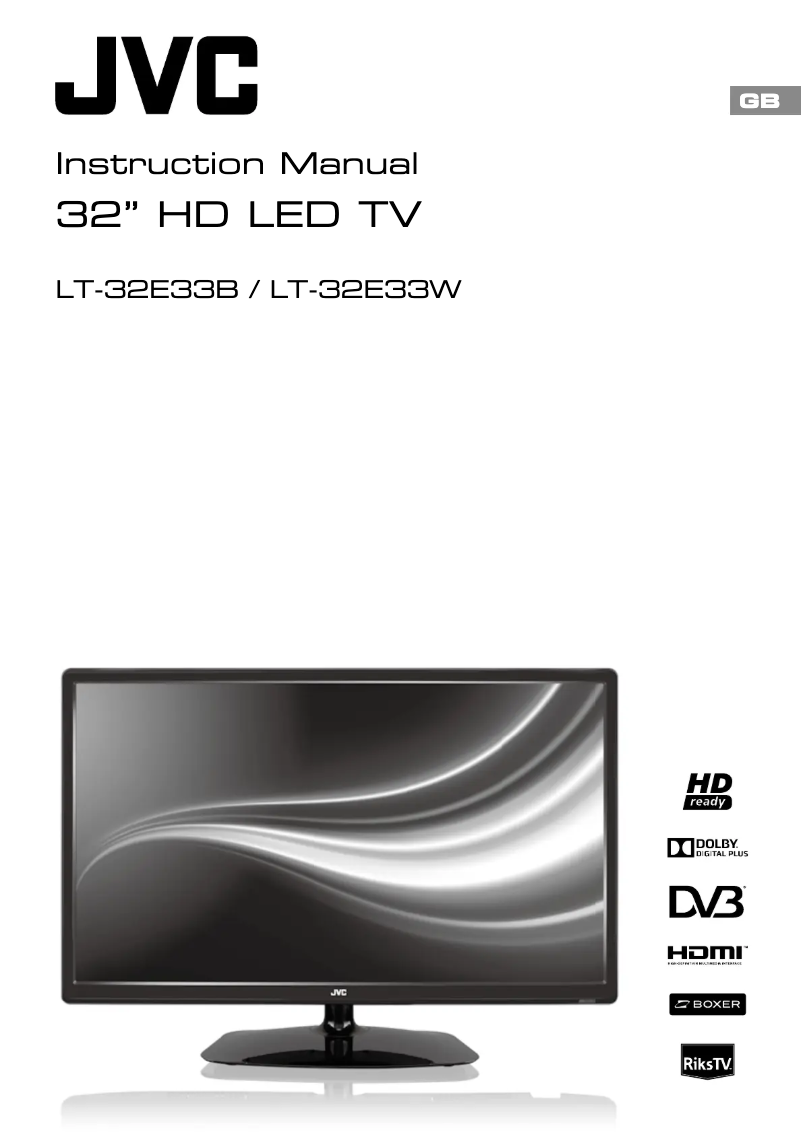 Page 1 of the manual User Manual JVC LT-32E33W