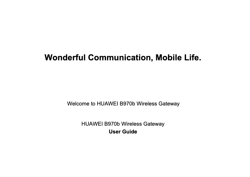 First page image of the manual for B970b