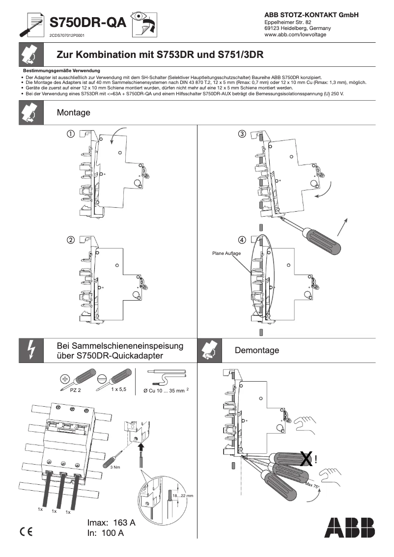 First page image of the manual for S750DR-QA